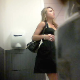 A hidden camera installed in a public restroom at a fast food restaurant records a pretty blonde girl pissing and trying to take a shit. Her butt opens up, but nothing comes out. She still wipes her ass.
